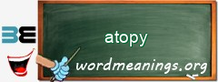 WordMeaning blackboard for atopy